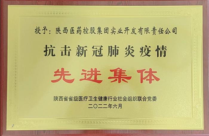 陕西医药控股集团实业开发有限责任公司 荣获“抗击新冠肺炎疫情先进集体”称号